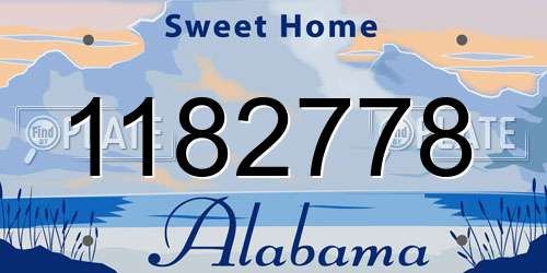 1182778 Alabama License Plate