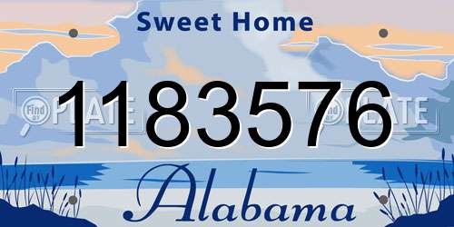 1183576 Alabama License Plate