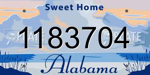 1183704 Alabama License Plate