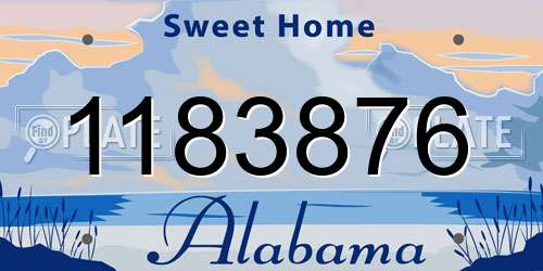 1183876 Alabama License Plate