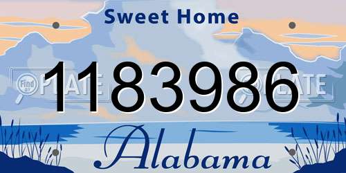 1183986 Alabama License Plate