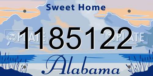 1185122 Alabama License Plate