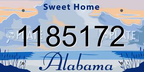 1185172 Alabama License Plate