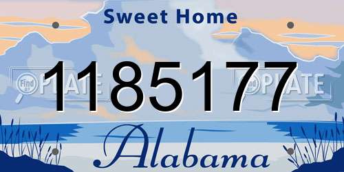 1185177 Alabama License Plate