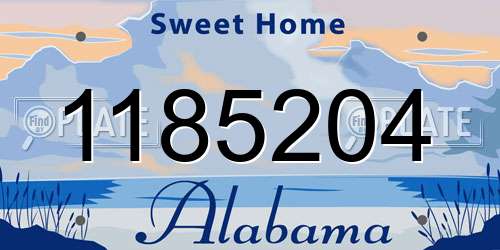 1185204 Alabama License Plate
