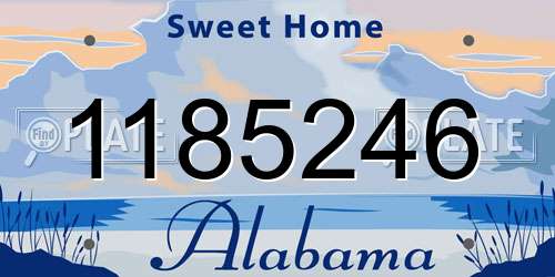 1185246 Alabama License Plate