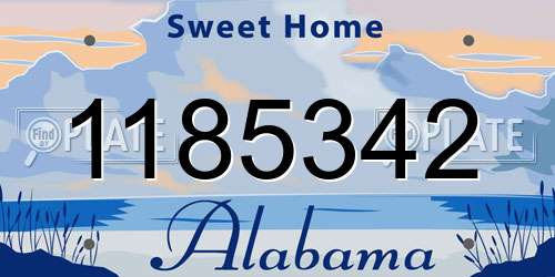 1185342 Alabama License Plate
