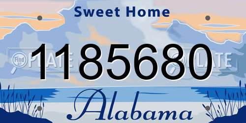 1185680 Alabama License Plate