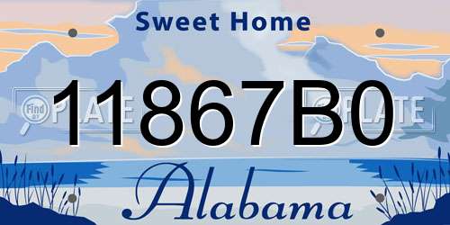 11867B0 Alabama License Plate