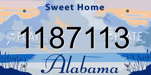 1187113 Alabama License Plate
