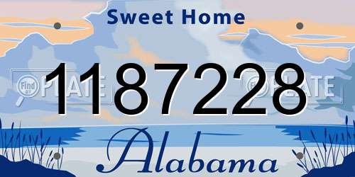 1187228 Alabama License Plate