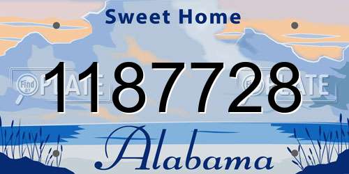 1187728 Alabama License Plate