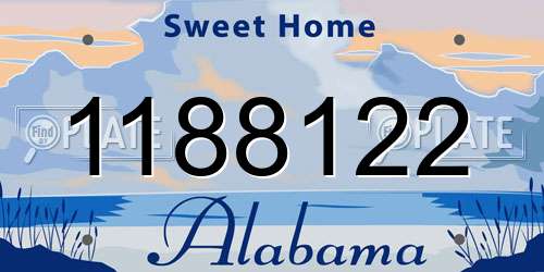 1188122 Alabama License Plate