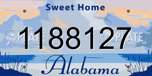 1188127 Alabama License Plate