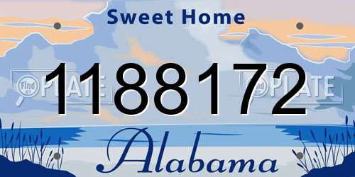1188172 Alabama License Plate