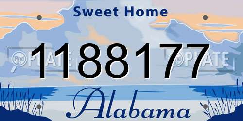 1188177 Alabama License Plate