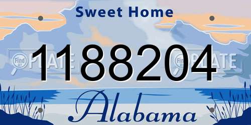 1188204 Alabama License Plate