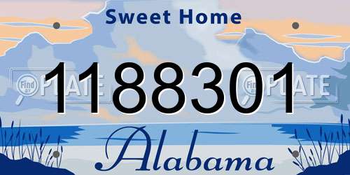 1188301 Alabama License Plate
