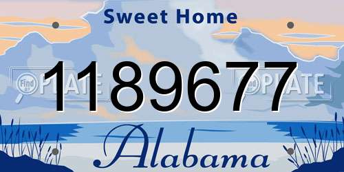 1189677 Alabama License Plate