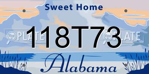118T73 Alabama License Plate