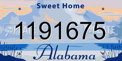 1191675 Alabama License Plate