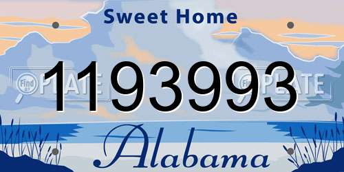 1193993 Alabama License Plate