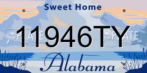 11946TY Alabama License Plate