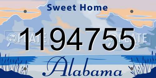 1194755 Alabama License Plate