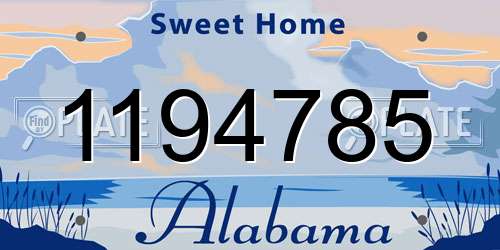 1194785 Alabama License Plate