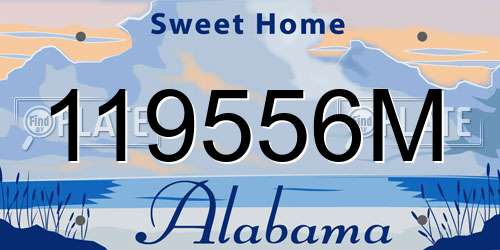 119556M Alabama License Plate