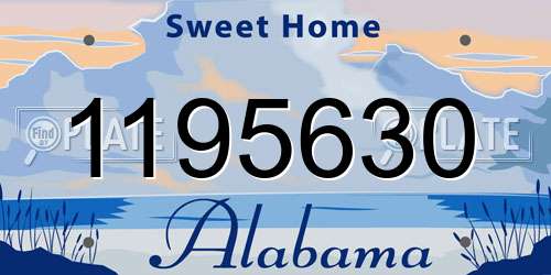 1195630 Alabama License Plate