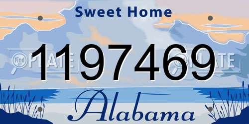 1197469 Alabama License Plate