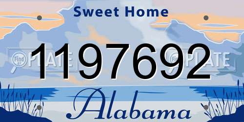 1197692 Alabama License Plate