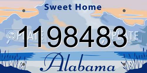 1198483 Alabama License Plate