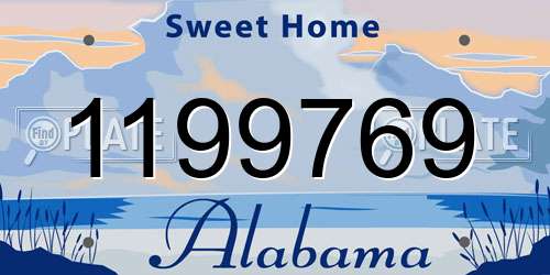 1199769 Alabama License Plate