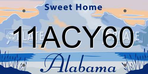 11ACY60 Alabama License Plate
