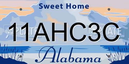 11AHC3C Alabama License Plate