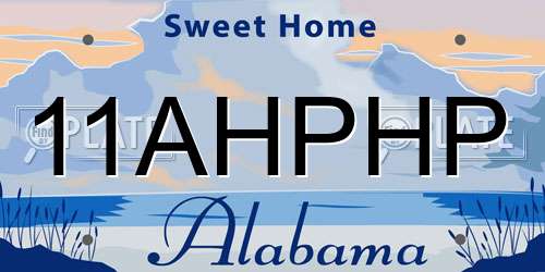 11AHPHP Alabama License Plate