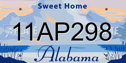11AP298 Alabama License Plate