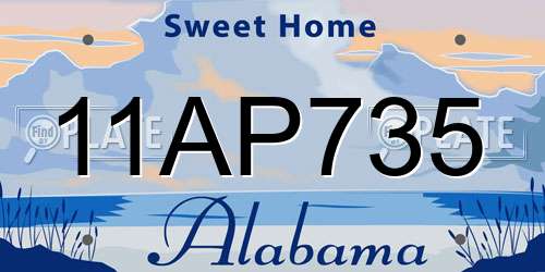 11AP735 Alabama License Plate