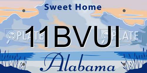 11BVUI Alabama License Plate