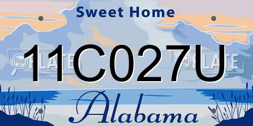 11C027U Alabama License Plate