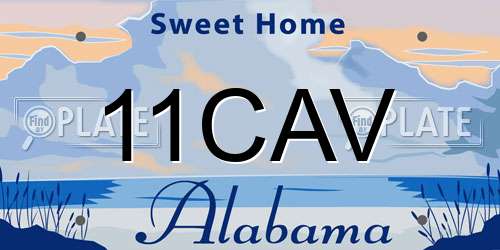 11CAV Alabama License Plate