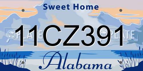 11CZ391 Alabama License Plate