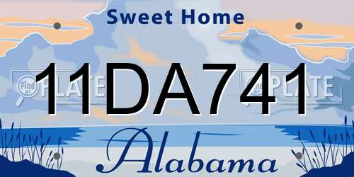 11DA741 Alabama License Plate