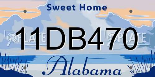 11DB470 Alabama License Plate