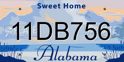 11DB756 Alabama License Plate