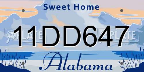 11DD647 Alabama License Plate