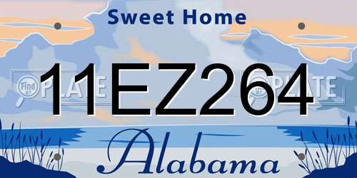 11EZ264 Alabama License Plate