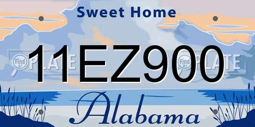 11EZ900 Alabama License Plate